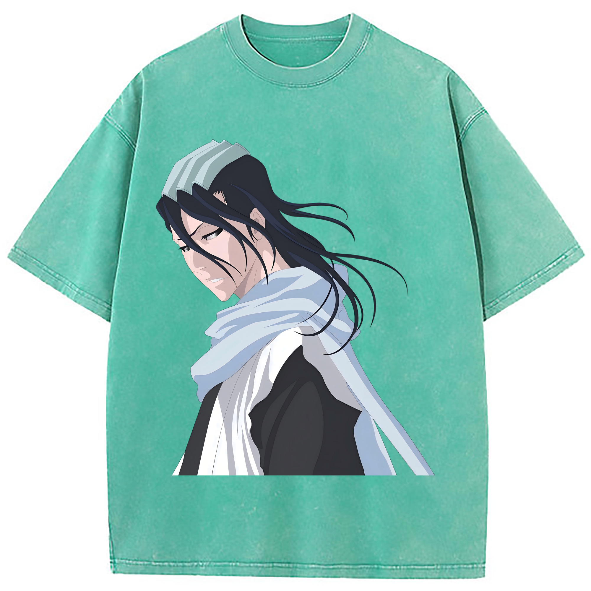 （画像用） ブリーチ くちき びゃくや BLEACH Kuchiki Byakuya 綿100% ヴィンテージ風 半袖Tシャツ（フロントプリント）